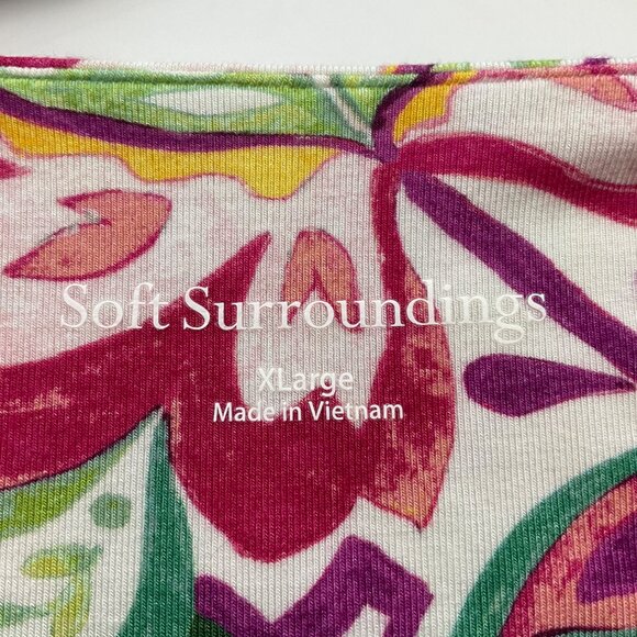 Soft Surroundings XL Sleeveless Maxi Dress Malee Faux Wrap Floral Multicolor - Picture 5 of 13